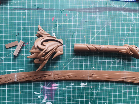 Espada Ayato - Impacto Genshin - Haran Geppaku Futsu - Adereço de cosplay para impressão em 3D Modelo de Impressão 3D