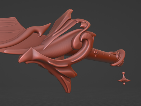 Espada Ayato - Impacto Genshin - Haran Geppaku Futsu - Adereço de cosplay para impressão em 3D Modelo de Impressão 3D