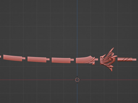 Espada Ayato - Impacto Genshin - Haran Geppaku Futsu - Adereço de cosplay para impressão em 3D Modelo de Impressão 3D