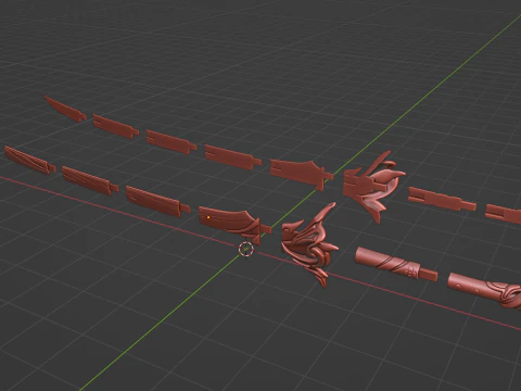 Ayato Sword -- Genshin Impact -- Haran Geppaku Futsu -- 3D Printable Cosplay Prop 3D Print Model