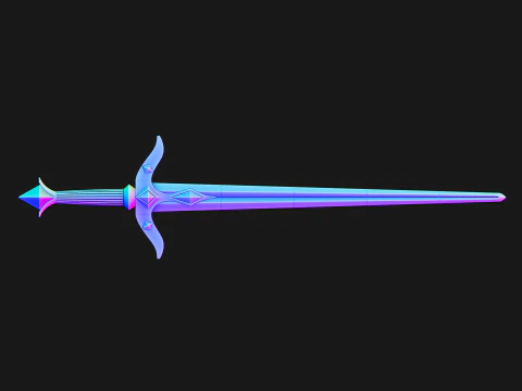 Odette Sword -- 모바일 레전드 -- 3D 인쇄 가능한 코스프레 소품 -- 인쇄 준비 완료 3D 프린트 모델