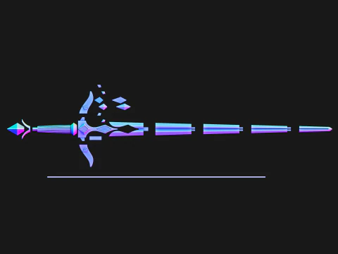 Odette Sword -- 모바일 레전드 -- 3D 인쇄 가능한 코스프레 소품 -- 인쇄 준비 완료 3D 프린트 모델