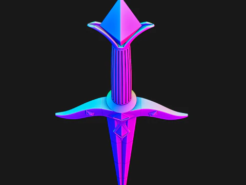 Odette Sword -- 모바일 레전드 -- 3D 인쇄 가능한 코스프레 소품 -- 인쇄 준비 완료 3D 프린트 모델