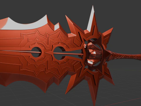 Mavuika Sword -- Genshin Impact Cosplay -- Stampabile in 3D -- Mille soli ardenti Modello di stampa 3D