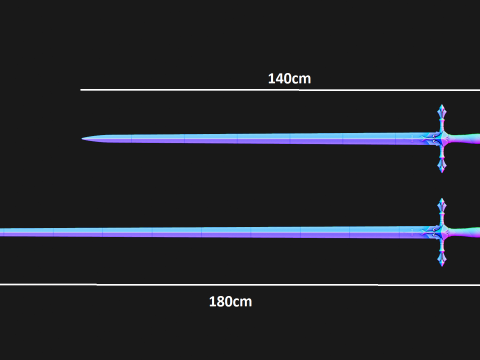 アルカード家宝の剣 -- 悪魔城ドラキュラ -- 3D 印刷可能なコスプレ小道具 -- 伝承の正確なデザイン 3Dプリントモデル