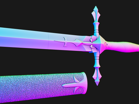 アルカード家宝の剣 -- 悪魔城ドラキュラ -- 3D 印刷可能なコスプレ小道具 -- 伝承の正確なデザイン 3Dプリントモデル