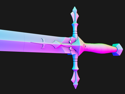 アルカード家宝の剣 -- 悪魔城ドラキュラ -- 3D 印刷可能なコスプレ小道具 -- 伝承の正確なデザイン 3Dプリントモデル