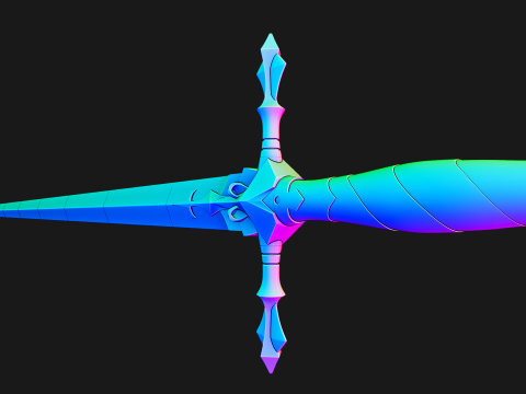 アルカード家宝の剣 -- 悪魔城ドラキュラ -- 3D 印刷可能なコスプレ小道具 -- 伝承の正確なデザイン 3Dプリントモデル