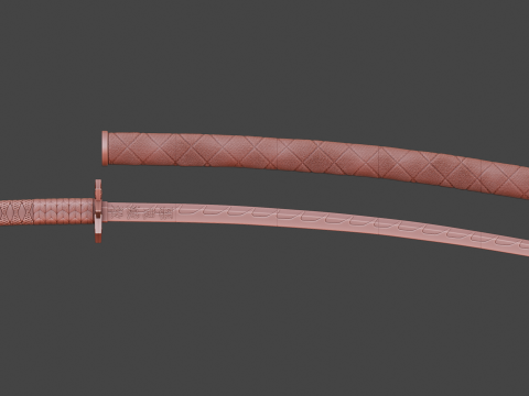 Sanemi Nichirin Katana -- Demon - Slayer -- Sliced Print Ready -- Wind Hashira 3D Print Model