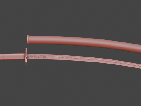 Sanemi Nichirin Katana -- Demon - Slayer -- Sliced Print Ready -- Wind Hashira 3D Print Model