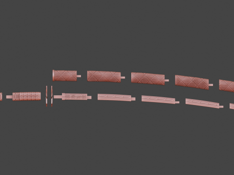 Sanemi Nichirin Katana -- Demon - Slayer -- Sliced Print Ready -- Wind Hashira 3D Print Model