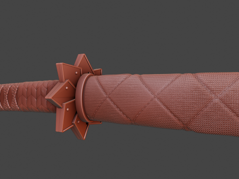 Sanemi Nichirin Katana -- Demon - Slayer -- Sliced Print Ready -- Wind Hashira 3D Print Model