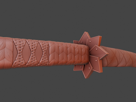 Sanemi Nichirin Katana -- Demon - Slayer -- Sliced Print Ready -- Wind Hashira 3D Print Model