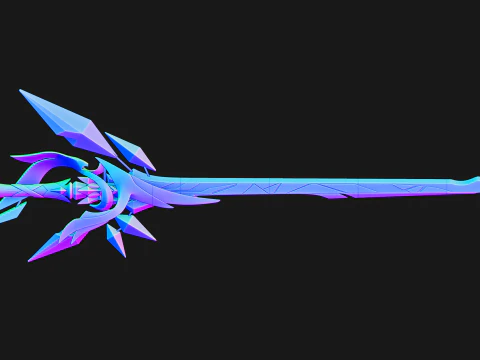 Skirk Sword -- Genshin Impact Cosplay -- 3D Print Ready Sliced Files -- Azurelight 3D Print Model