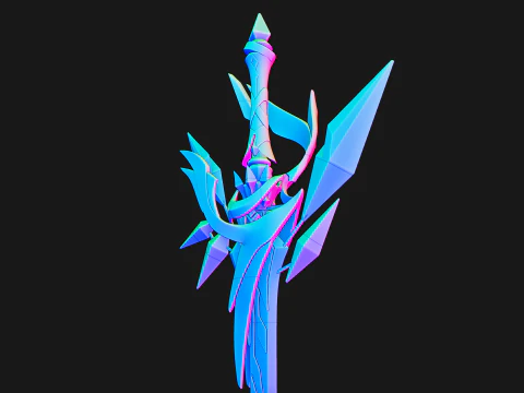Skirk Sword -- Genshin Impact Cosplay -- 3D Print Ready Sliced Files -- Azurelight 3D Print Model