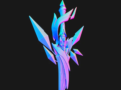 Skirk Sword -- Genshin Impact Cosplay -- 3D Print Ready Sliced Files -- Azurelight 3D Print Model