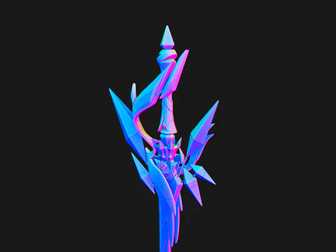 Skirk Sword -- Genshin Impact Cosplay -- 3D Print Ready Sliced Files -- Azurelight 3D Print Model