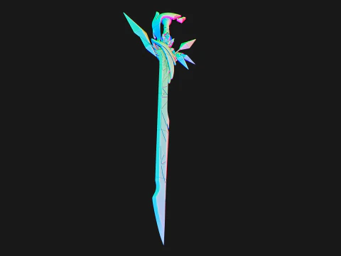 Skirk Sword -- Genshin Impact Cosplay -- 3D Print Ready Sliced Files -- Azurelight 3D Print Model