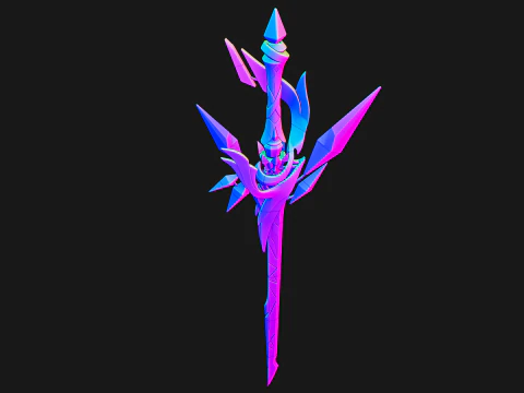 Skirk Sword -- Genshin Impact Cosplay -- 3D Print Ready Sliced Files -- Azurelight 3D Print Model