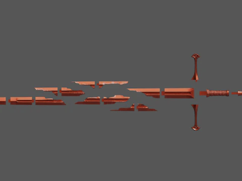 Shards of Narsil -- Lord of The Rings -- 3D Printable n Sliced 3D Print Model