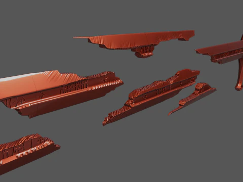 Shards of Narsil -- Lord of The Rings -- 3D Printable n Sliced 3D Print Model