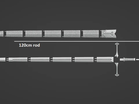 Anduril -- Il Signore degli Anelli -- Tutti i dettagli incisi -- Stampabile in 3D e affettato Modello di stampa 3D