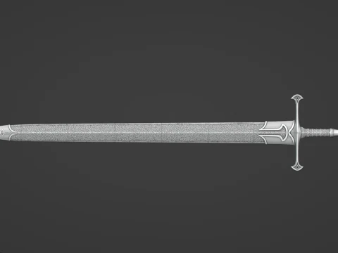 Anduril -- Il Signore degli Anelli -- Tutti i dettagli incisi -- Stampabile in 3D e affettato Modello di stampa 3D