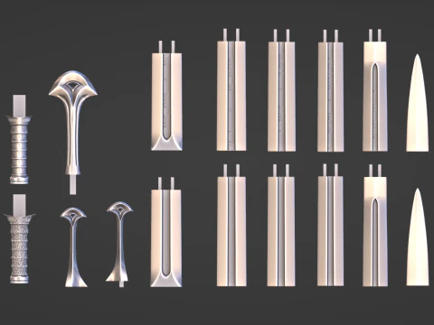 Anduril -- Il Signore degli Anelli -- Tutti i dettagli incisi -- Stampabile in 3D e affettato Modello di stampa 3D
