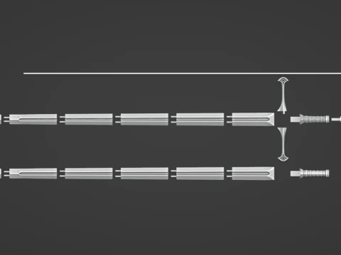 Anduril -- Il Signore degli Anelli -- Tutti i dettagli incisi -- Stampabile in 3D e affettato Modello di stampa 3D