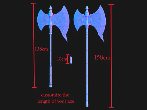 Stark Savaş Baltası - Frieren Beyond Journeys End - 3D Yazdırılabilir Cosplay Prop 3D Baskı Modeli