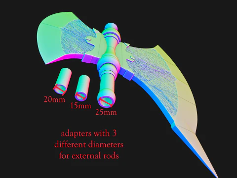 Stark Savaş Baltası - Frieren Beyond Journeys End - 3D Yazdırılabilir Cosplay Prop 3D Baskı Modeli