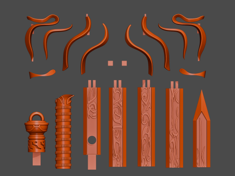 Sword of Chu Qiao -- Princess Agents -- 3D Printable Cosplay Prop 3D Print Model