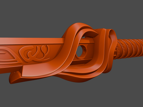 Sword of Chu Qiao -- Princess Agents -- 3D Printable Cosplay Prop 3D Print Model