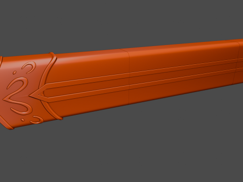 Sword of Chu Qiao -- Princess Agents -- 3D Printable Cosplay Prop 3D Print Model