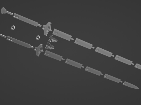 Frostwork -- The Sword of Xiao Xingchen from The Untamed -- 3D Printable Cosplay Prop 3D Print Model