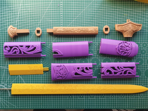 Frostwork -- The Sword of Xiao Xingchen from The Untamed -- 3D Printable Cosplay Prop 3D Print Model