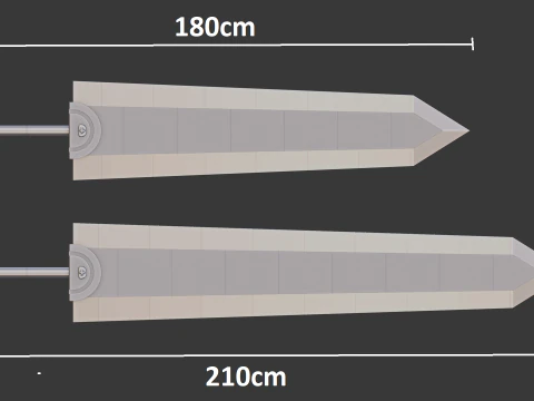 Dragon Slayer -- Guts Sword -- Berserk -- 3D Printable Cosplay Prop 3D Print Model