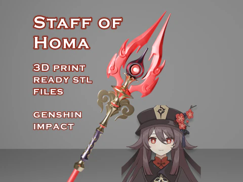 Kostur Homa - Genshin Impact - rekwizyt Cosplay do druku 3D Model do druku 3D