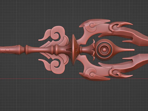 Staff of Homa -- Genshin Impact -- 3D Printable Cosplay Prop 3D Print Model