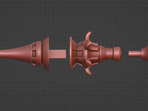 Staff of Homa -- Genshin Impact -- 3D Printable Cosplay Prop 3D Print Model