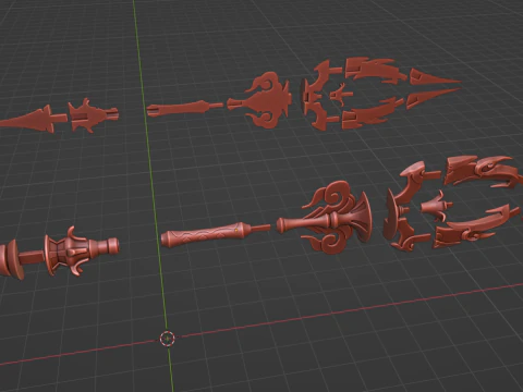 Staff of Homa -- Genshin Impact -- 3D Printable Cosplay Prop 3D Print Model