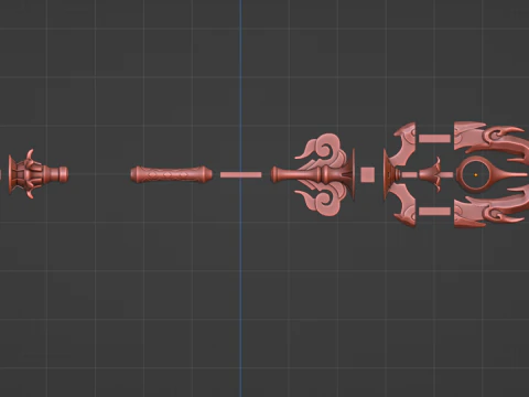 Staff of Homa -- Genshin Impact -- 3D Printable Cosplay Prop 3D Print Model