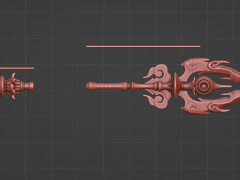 Staff of Homa -- Genshin Impact -- 3D Printable Cosplay Prop 3D Print Model