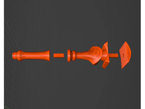 Cyno Spear -- Genshin Impact -- 3D Printable Cosplay Prop 3D Print Model