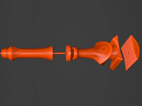 Cyno Spear -- Genshin Impact -- 3D Printable Cosplay Prop 3D Print Model