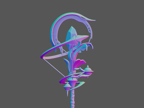 Elysias Staff -- Honkai Impact 3rd -- 3d Printable Cosplay Prop 3D Print Model