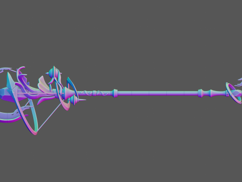 Elysias Staff -- Honkai Impact 3rd -- 3d Printable Cosplay Prop 3D Print Model