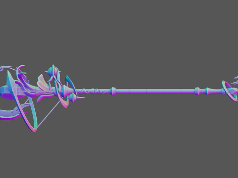 Elysias Staff -- Honkai Impact 3rd -- 3d Printable Cosplay Prop 3D Print Model