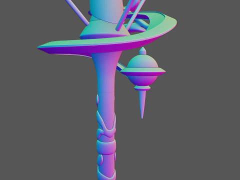 Elysias Staff -- Honkai Impact 3rd -- 3d Printable Cosplay Prop 3D Print Model