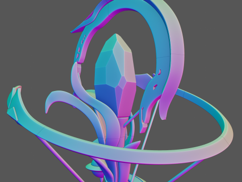 Elysias Staff -- Honkai Impact 3rd -- 3d Printable Cosplay Prop 3D Print Model